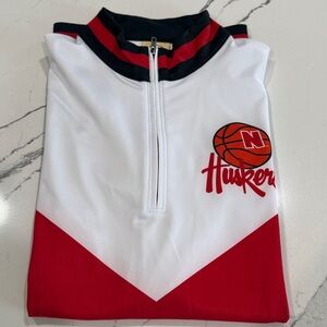 Nebraska Basketball 1/4 Zip Pullover Size Large 19Nine